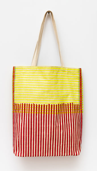 Joy Tote, red & yellow