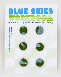 Buttons, Large, Green & Blue