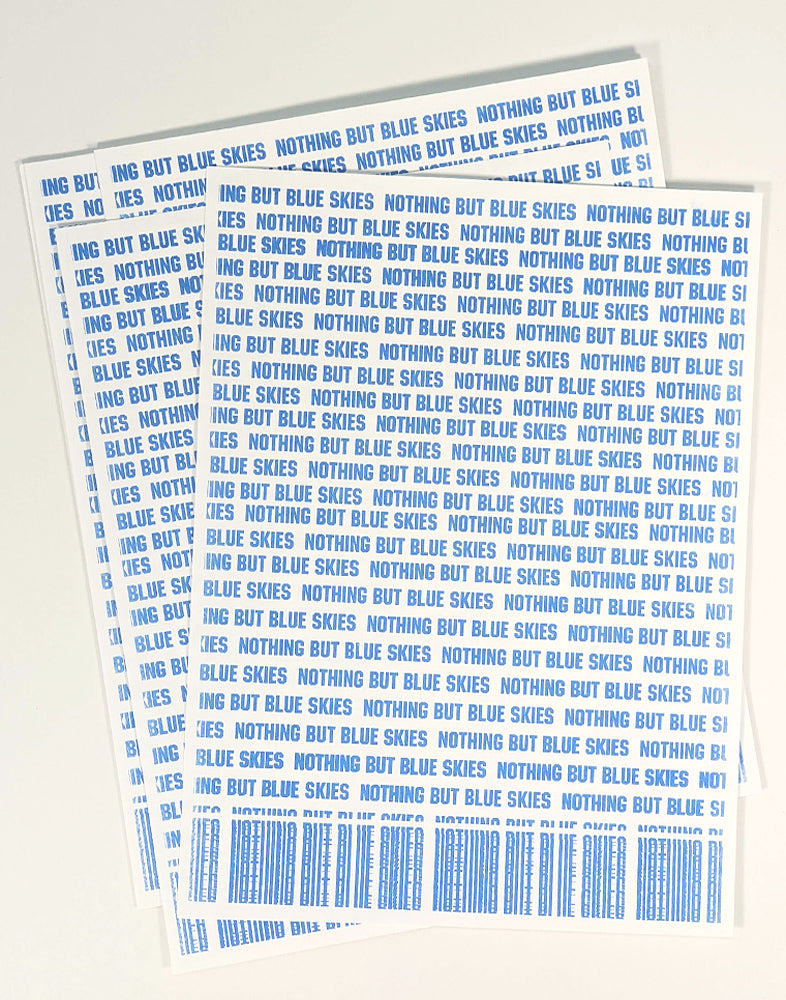 Nothing But Blue Skies Risograph Print 2020 #1