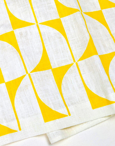 Linen Tea Towel, Yellow