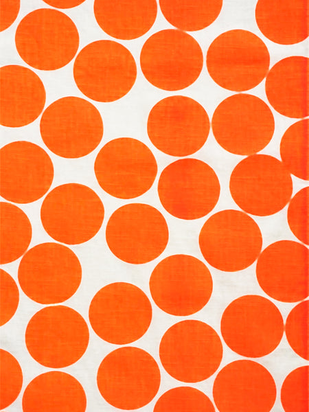 Linen Tea Towel, Sinatra Orange Big Dots